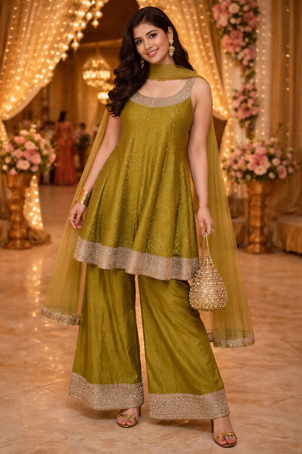 Taj Anarkali Sharara Set