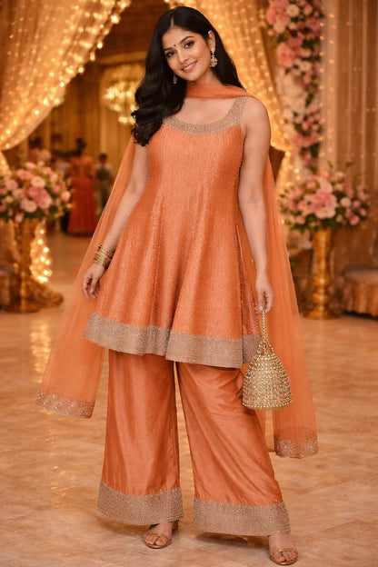 Taj Anarkali Sharara Set