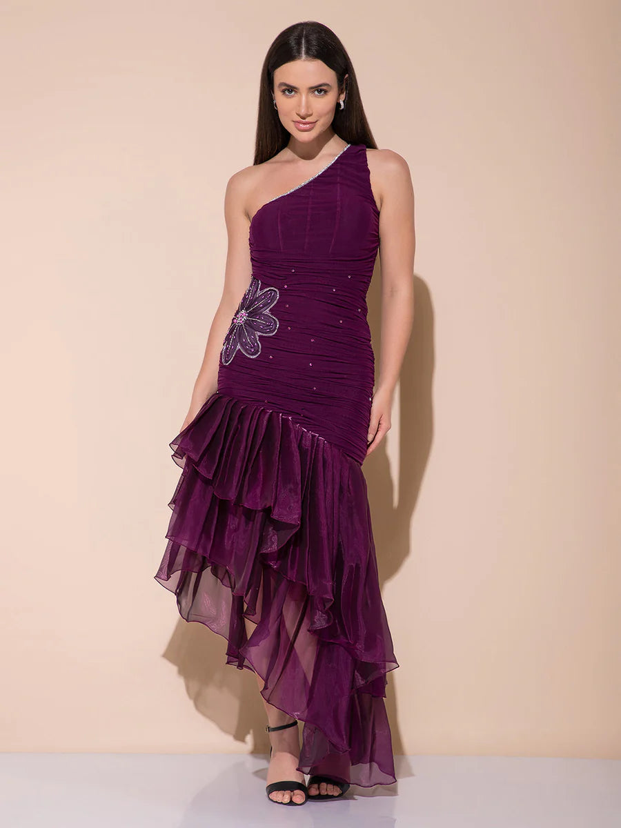 Elena Wine Party Dress