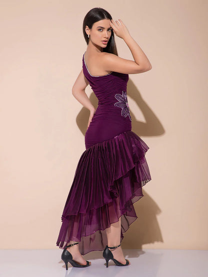 Elena Wine Party Dress